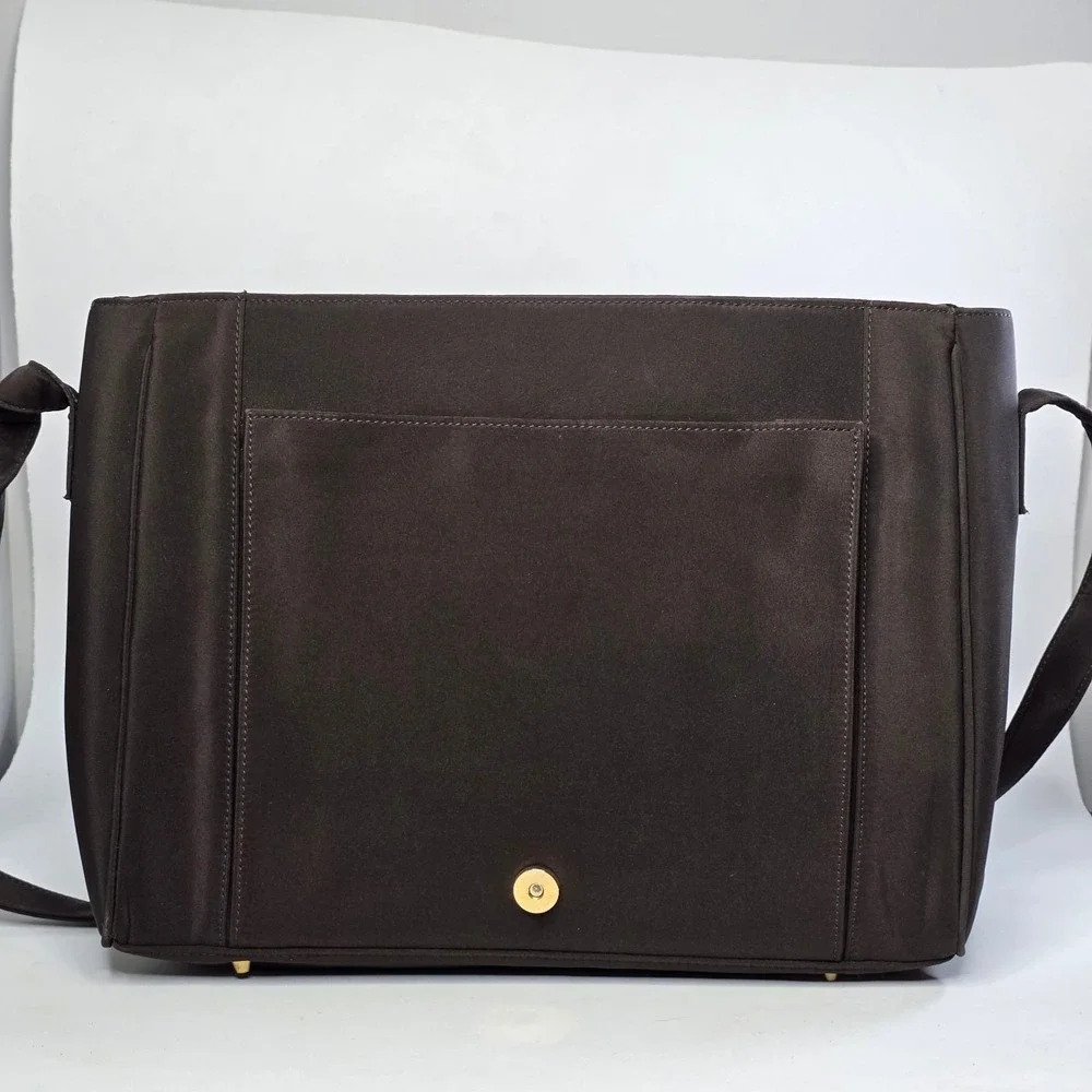 Valerie Stevens Messenger Bag Brown Crossbody Laptop Briefcase RN 13711 Large